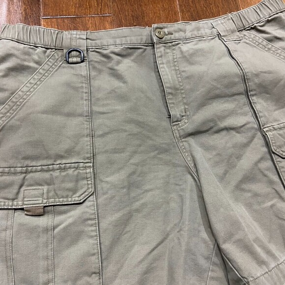 Columbia Sportswear Vintage Cargo Utility Shorts Brown Cotton Men's Extra Large - Picture 2 of 8